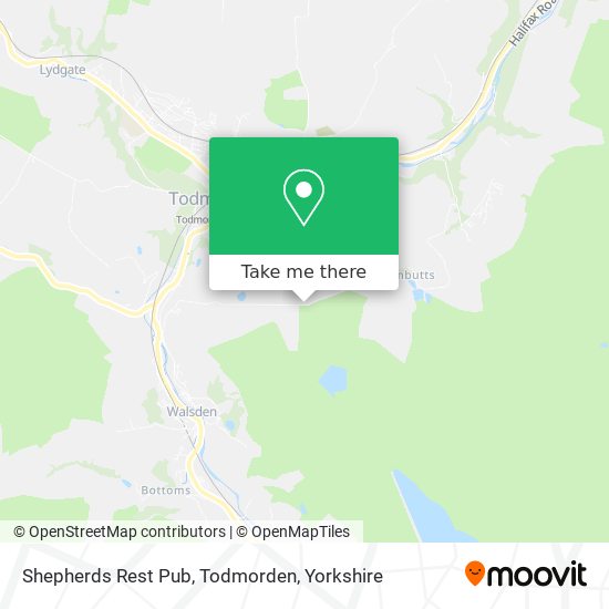 Shepherds Rest Pub, Todmorden map