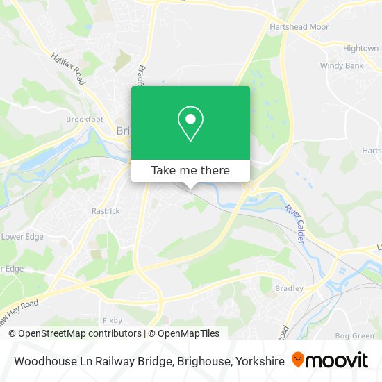 Woodhouse Ln Railway Bridge, Brighouse map