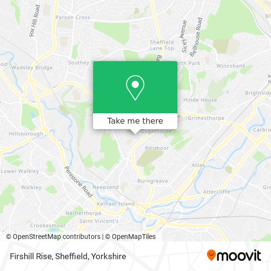 Firshill Rise, Sheffield map