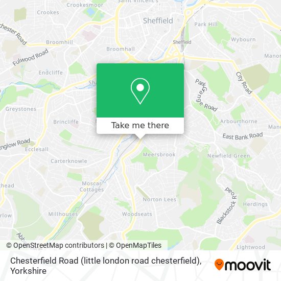Chesterfield Road (little london road chesterfield) map