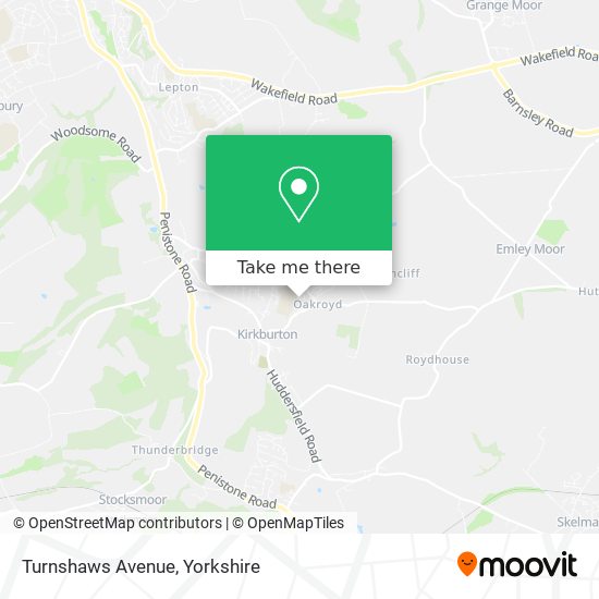Turnshaws Avenue map
