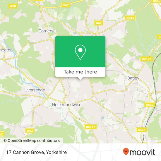 17 Cannon Grove, Heckmondwike Heckmondwike map