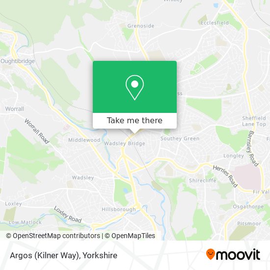 Argos (Kilner Way) map