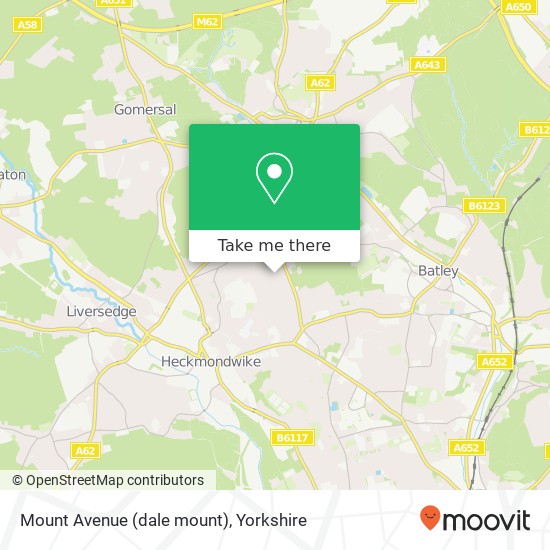 Mount Avenue (dale mount), Heckmondwike Heckmondwike map
