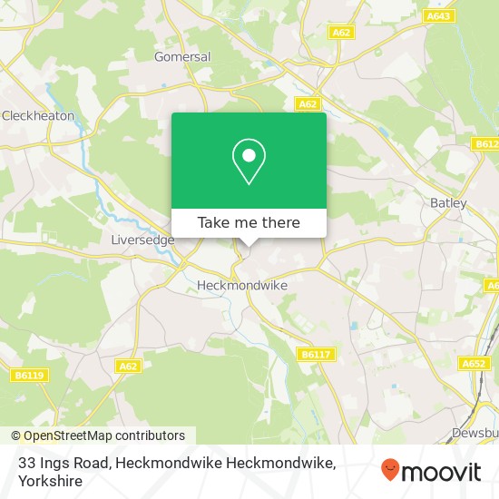 33 Ings Road, Heckmondwike Heckmondwike map