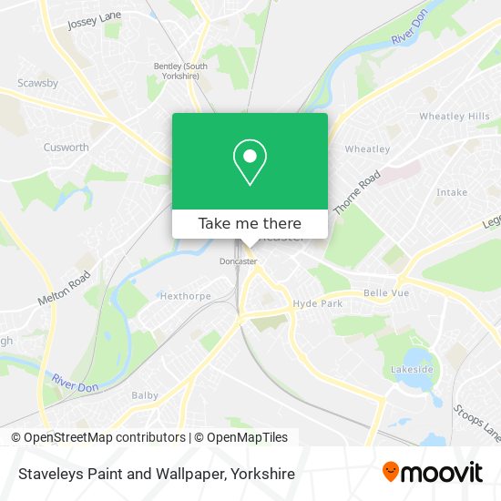 Staveleys Paint and Wallpaper map