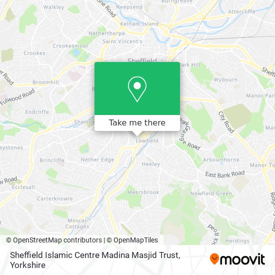 Sheffield Islamic Centre Madina Masjid Trust map