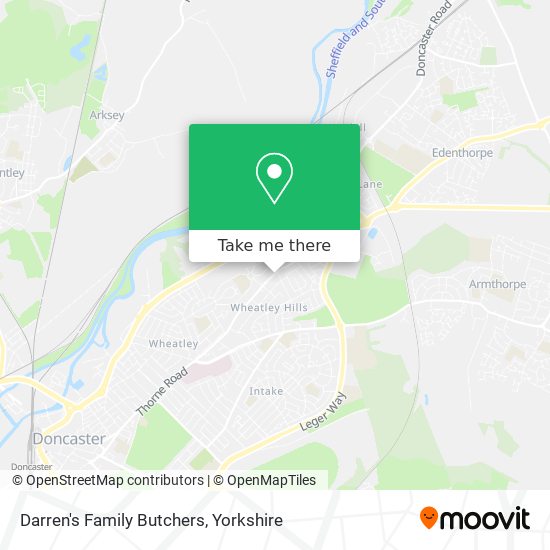 Darren's Family Butchers map
