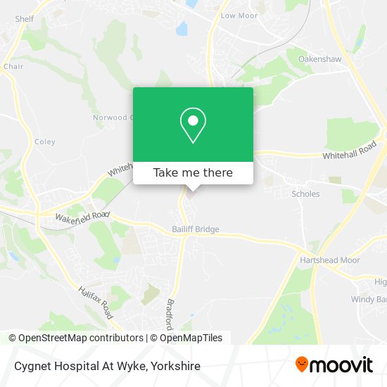 Cygnet Hospital At Wyke map