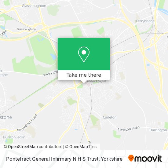 Pontefract General Infirmary N H S Trust map