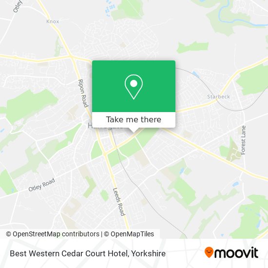 Best Western Cedar Court Hotel map