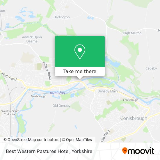 Best Western Pastures Hotel map