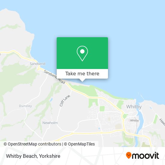 Whitby Beach map