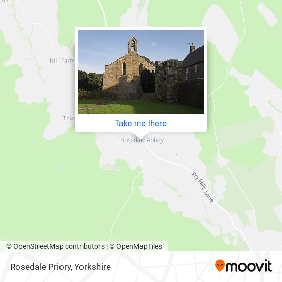 Rosedale Priory map