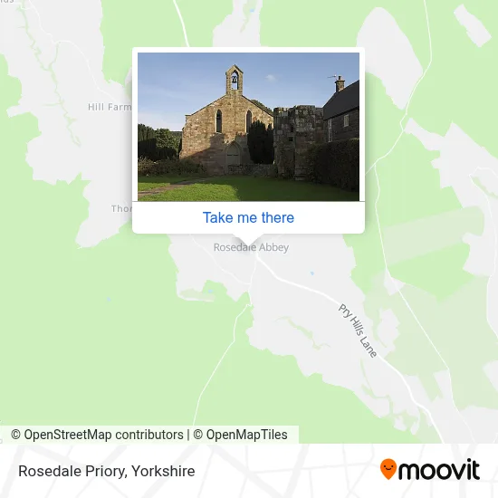 Rosedale Priory map