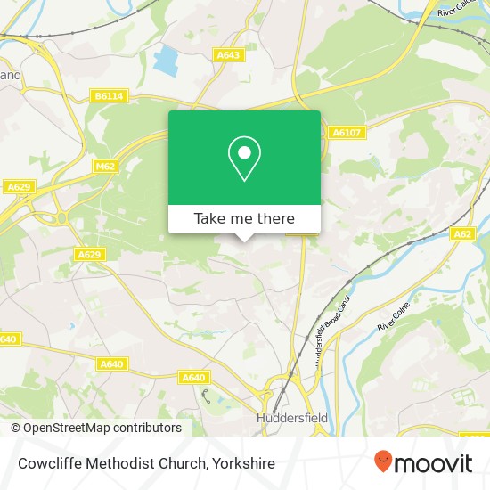 Cowcliffe Methodist Church map