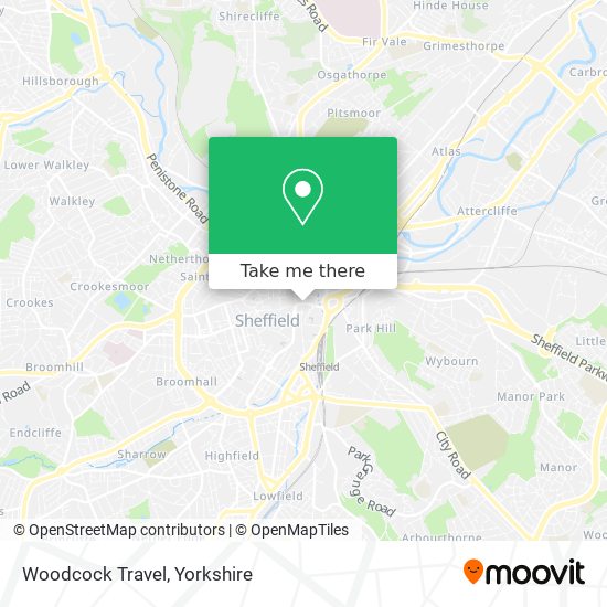 Woodcock Travel map