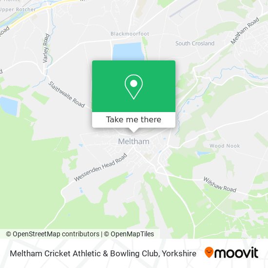 Meltham Cricket  Athletic & Bowling Club map