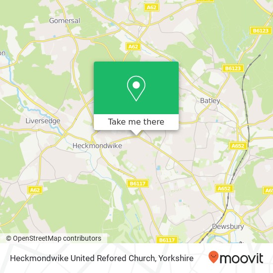 Heckmondwike United Refored Church map