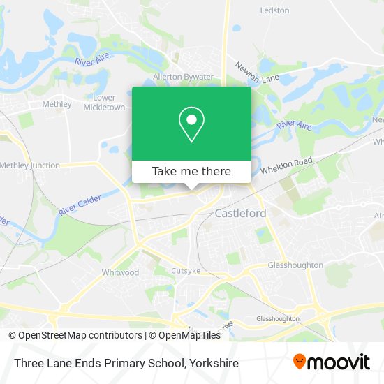 Three Lane Ends Primary School map