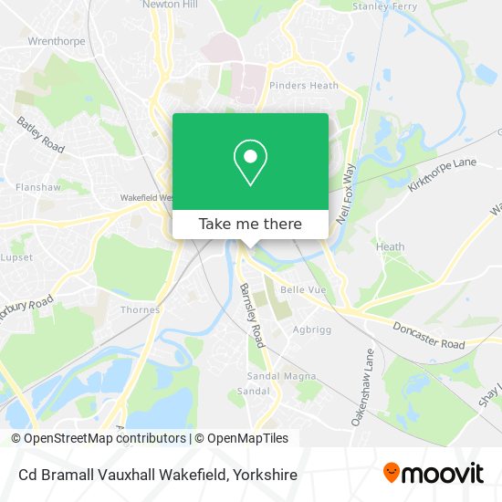 Cd Bramall Vauxhall Wakefield map