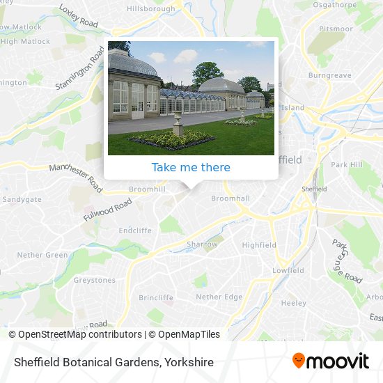 Sheffield Botanical Gardens map