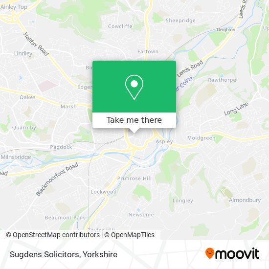 Sugdens Solicitors map