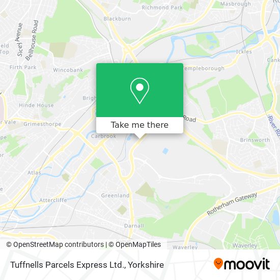 Tuffnells Parcels Express Ltd. map