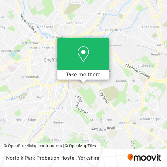 Norfolk Park Probation Hostel map