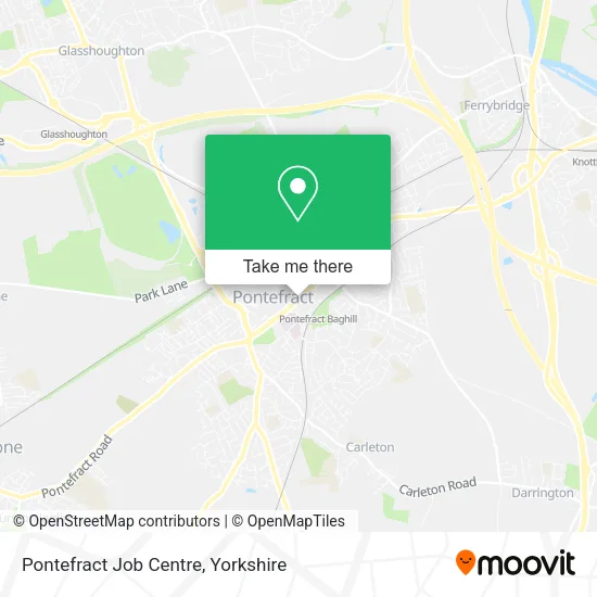 Pontefract Job Centre map
