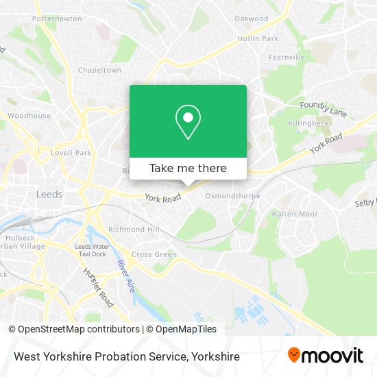 West Yorkshire Probation Service map