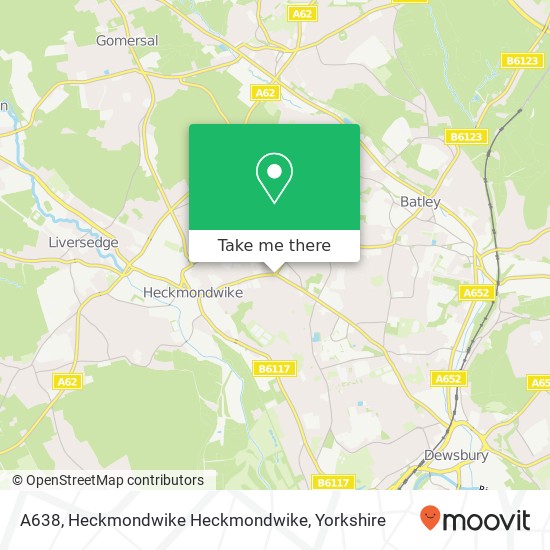 A638, Heckmondwike Heckmondwike map