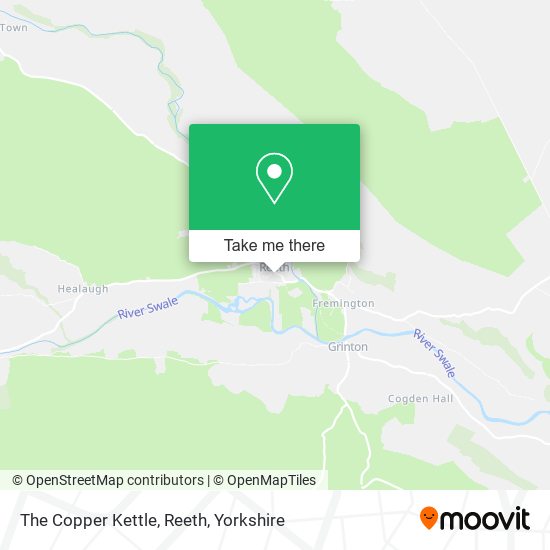 The Copper Kettle, Reeth map