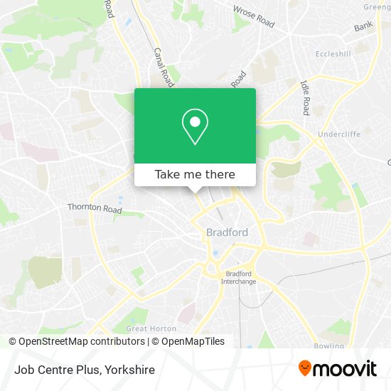 Job Centre Plus map