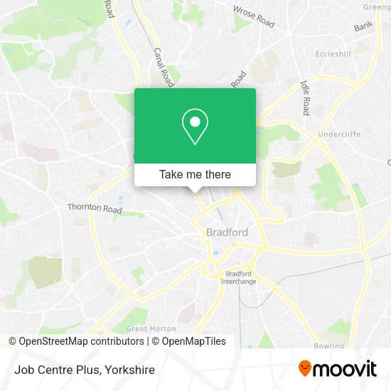 Job Centre Plus map