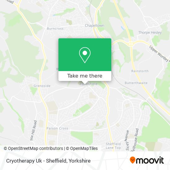 Cryotherapy Uk - Sheffield map