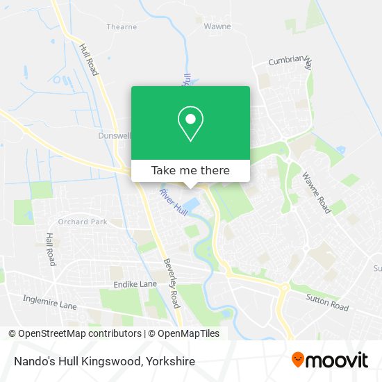 Nando's Hull Kingswood map