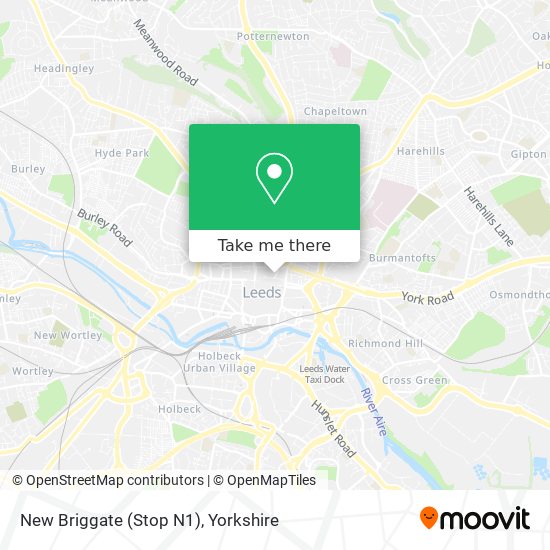 New Briggate (Stop N1) map