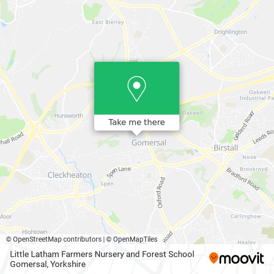 Little Latham Farmers Nursery and Forest School Gomersal map