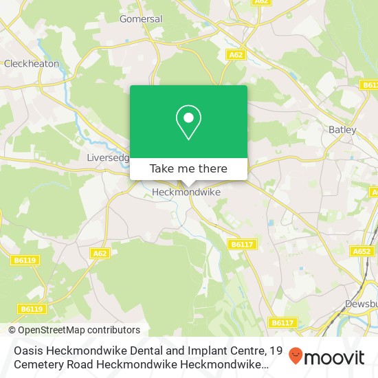 Oasis Heckmondwike Dental and Implant Centre, 19 Cemetery Road Heckmondwike Heckmondwike WF16 9QS map