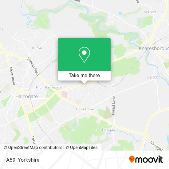 A59 Map How to Get to A59 in Harrogate by Bus?