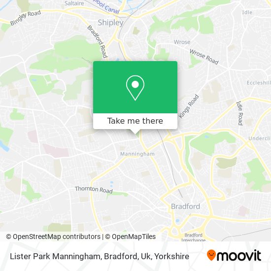 Lister Park Manningham, Bradford, Uk map