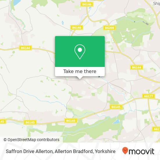 Saffron Drive Allerton, Allerton Bradford map
