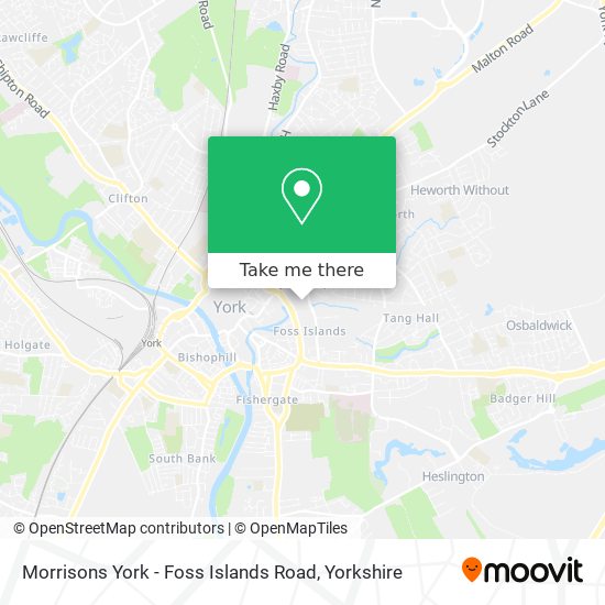 Morrisons York - Foss Islands Road map