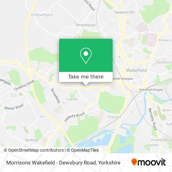 Morrisons Wakefield - Dewsbury Road map