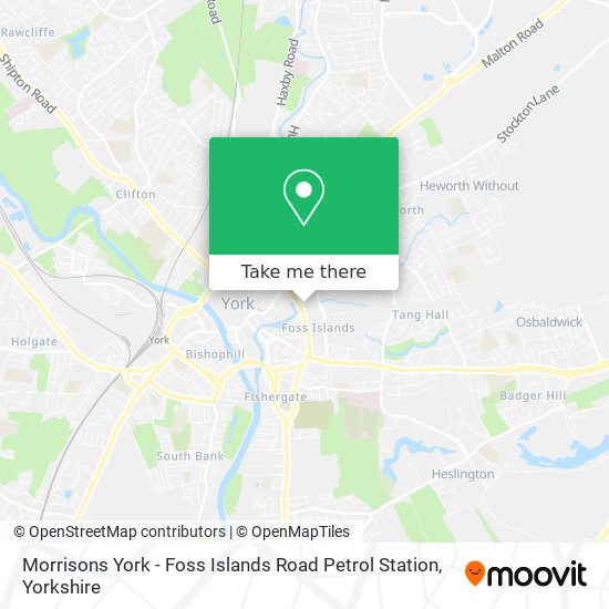 Morrisons York - Foss Islands Road Petrol Station map