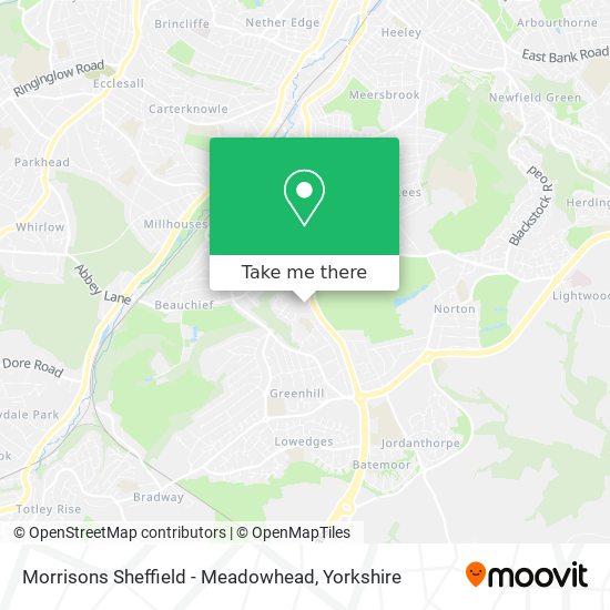Morrisons Sheffield - Meadowhead map
