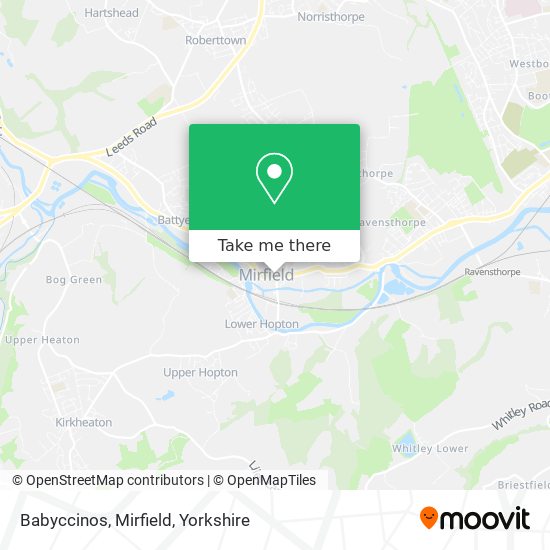 Babyccinos, Mirfield map