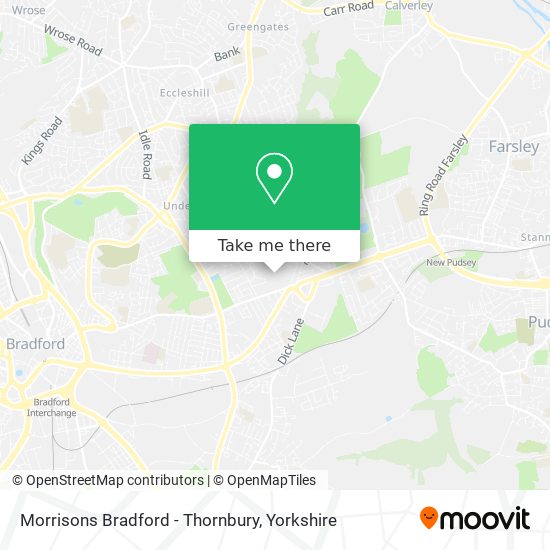 Morrisons Bradford - Thornbury map