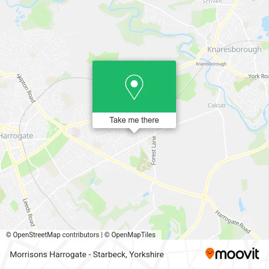Morrisons Harrogate - Starbeck map